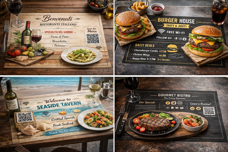 Εκτύπωση σουπλά εστιατορίων 30x42 εκ